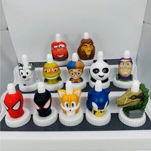 Good 2 Grow Juice Bottle Toppers Lot Of 12 Mixed Characters Good To Grow